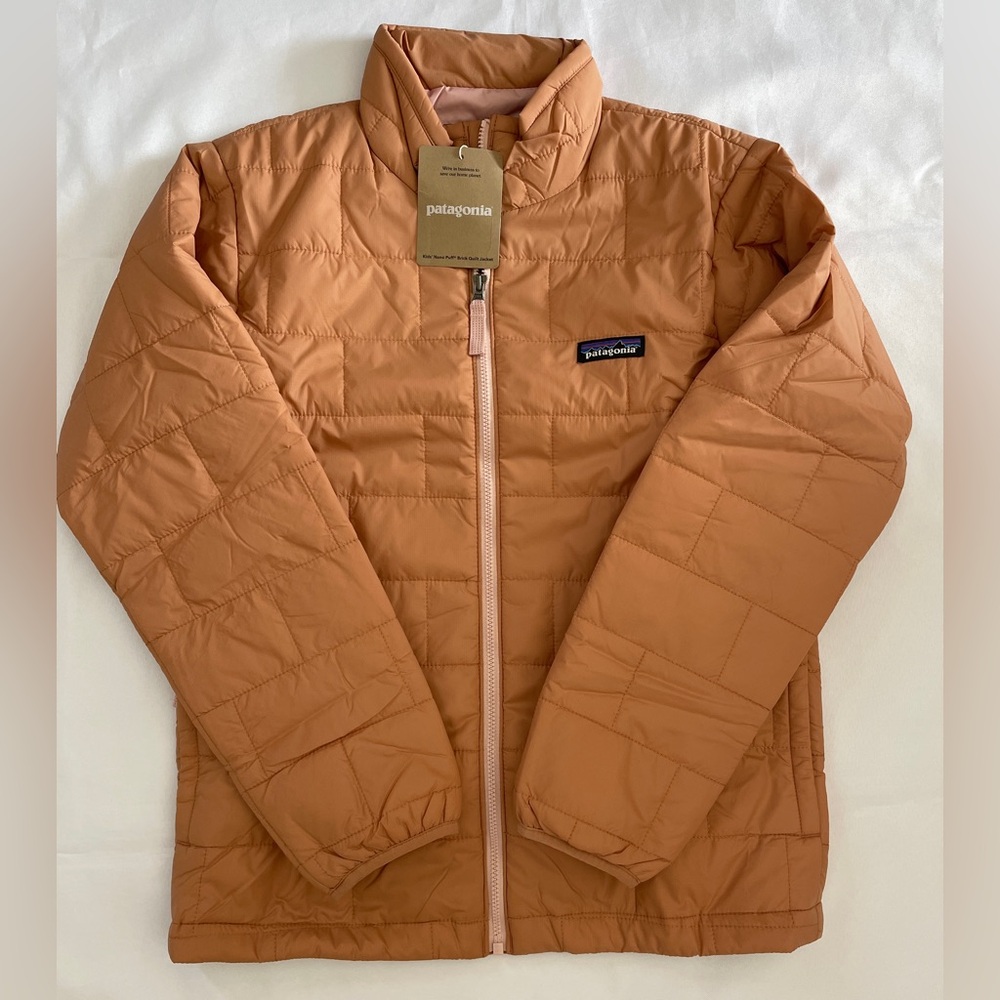 Patagonia Nano Puff Brick Quilt Jacket Kid's Size M/10 Terra Pink #68001